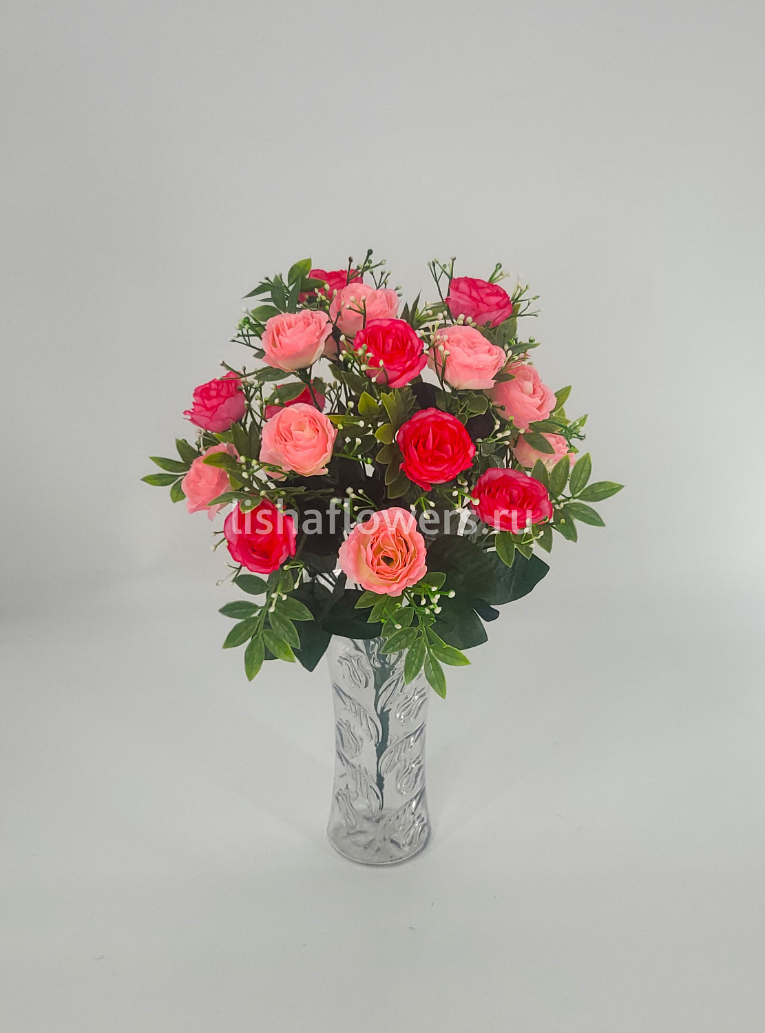 Букет роз двухцвет. 18в 18г 48см.Арт.K-61 